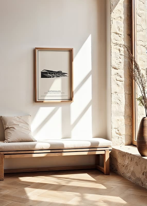 Poster Kopparvallen Vintage Skiss 01 SE crossfade