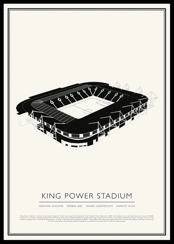 King Power Stadium Vintage Sketch poster-12