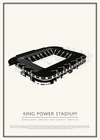 King Power Stadium Vintage Sketch poster-1