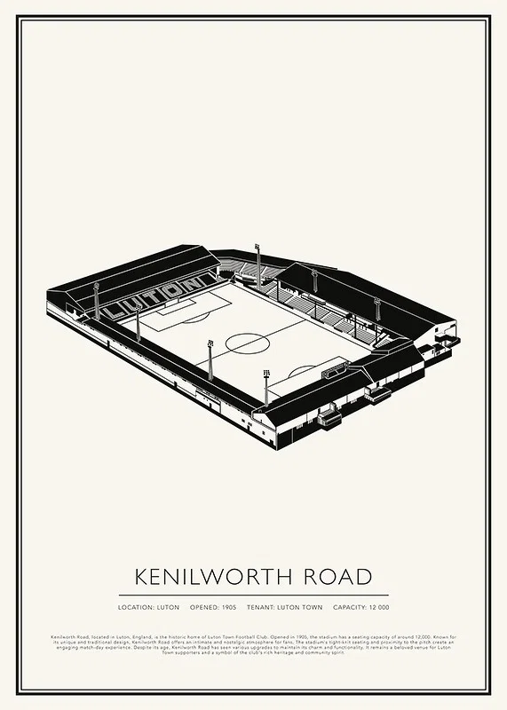 Kenilworth Road Vintage Sketch affisch-12