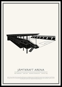 Jämtkraft Arena Vintage Skiss poster-0