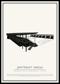 Jämtkraft Arena Vintage Skiss poster-0