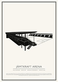 Jämtkraft Arena Vintage Skiss poster-1
