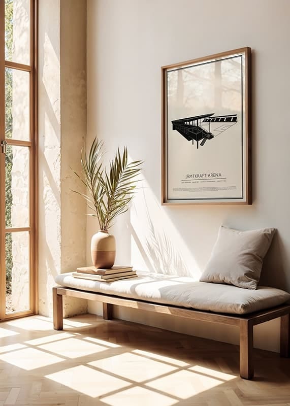 Poster Jämtkraft Arena Vintage Skiss 01 SE crossfade