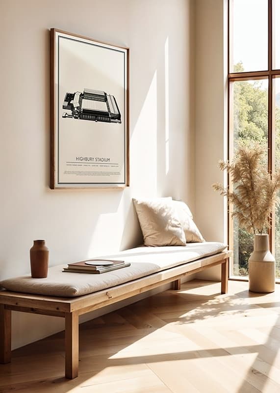 Poster Highbury Stadium Vintage Sketch 01 EN crossfade