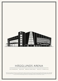 Hägglunds Arena Vintage Skiss poster-1