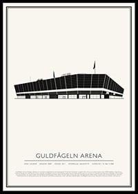 Guldfågeln Arena Vintage Skiss poster-0