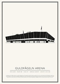 Guldfågeln Arena Vintage Skiss poster-1