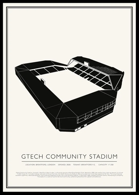 Gtech Community Stadium Vintage Sketch affisch-12