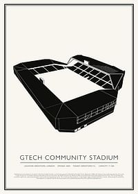 Gtech Community Stadium Vintage schets-poster-1