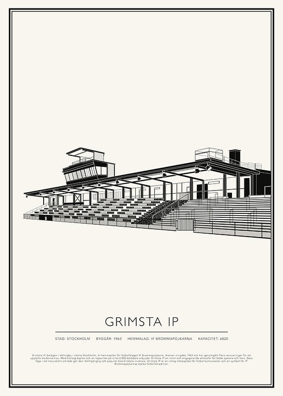 Grimsta IP Vintage Skiss poster-12