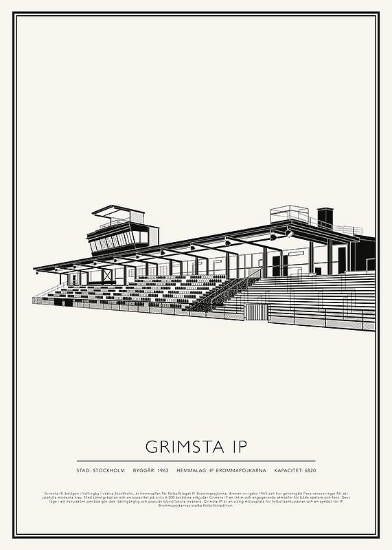 Poster Grimsta IP Vintage Skiss 01 SE