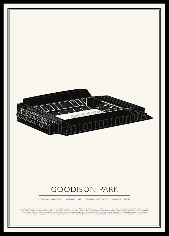 Goodison Park Vintage Sketch affisch-12
