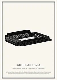 Goodison Park Vintage Sketch affisch-1