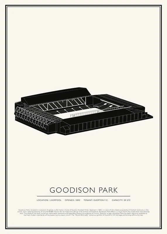 Goodison Park Vintage Sketch affisch-12