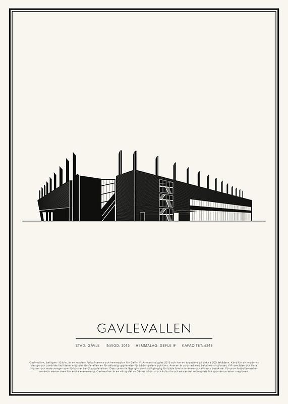 Poster Gavlevallen Vintage Skiss 01 SE