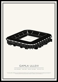 Gamla Ullevi Vintage Skiss poster-0