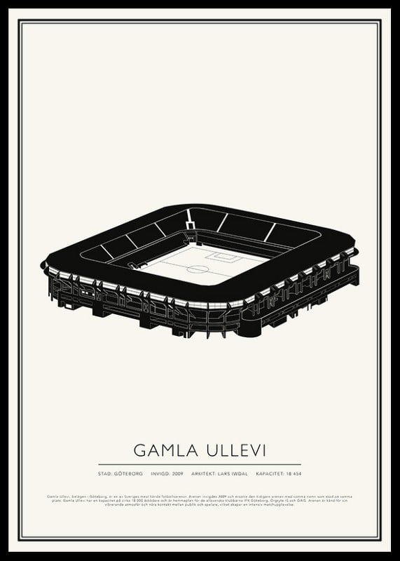 Gamla Ullevi Vintage Skiss poster-12
