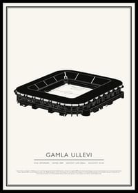 Gamla Ullevi Vintage Skiss poster-0