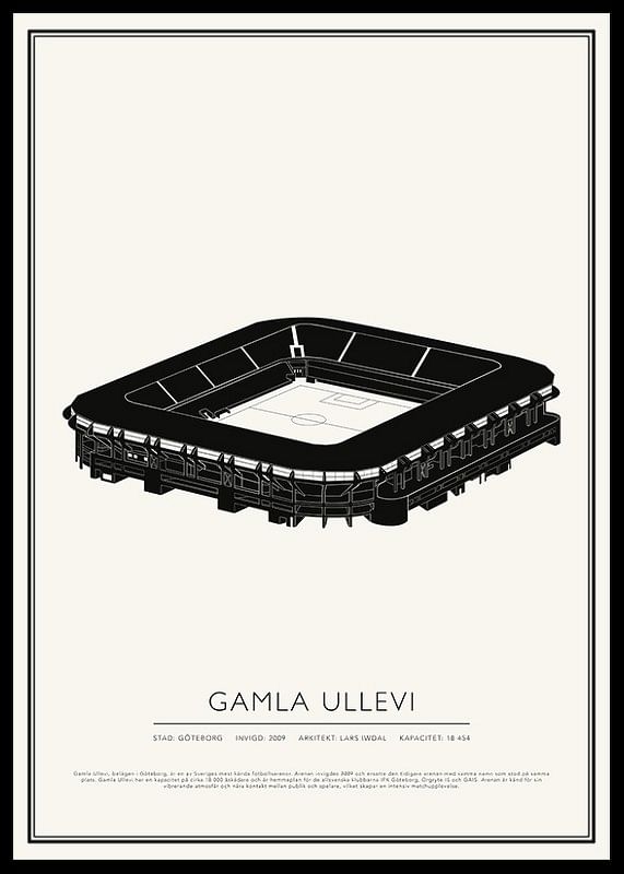 Gamla Ullevi Vintage Skiss poster-12