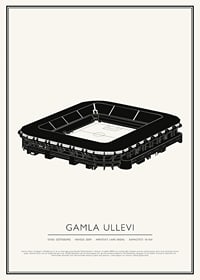 Gamla Ullevi Vintage Skiss poster-1