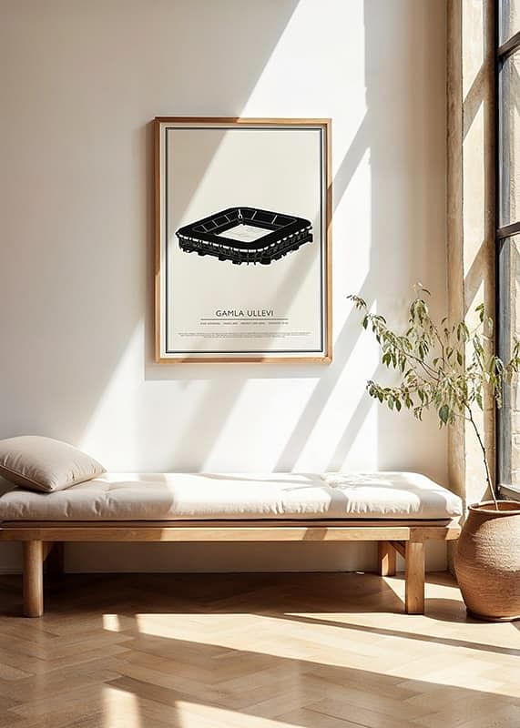 Gamla Ullevi Vintage Skiss poster-12
