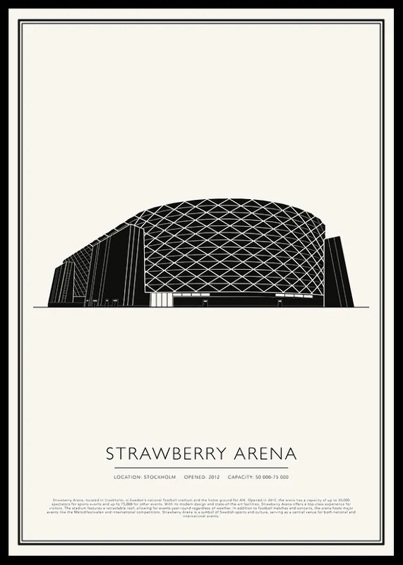 Strawberry Arena Vintage Sketch poster-12