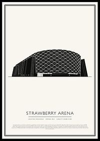 Plagát Strawberry Arena Vintage Sketch-0