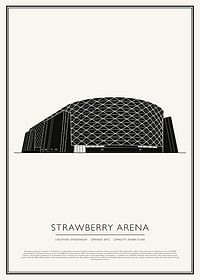 Plagát Strawberry Arena Vintage Sketch-1