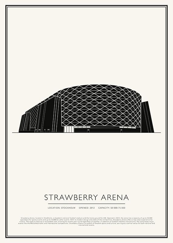 Poster Strawberry Arena Vintage Sketch 01 EN
