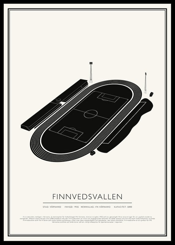 Finnvedsvallen Vintage Skiss poster-12