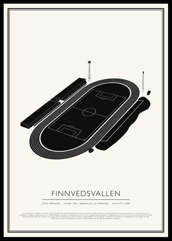 Finnvedsvallen Vintage Skiss poster-12