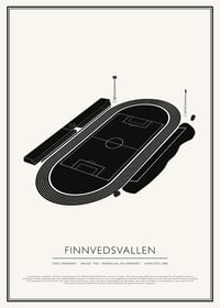 Finnvedsvallen Vintage Skiss poster-1