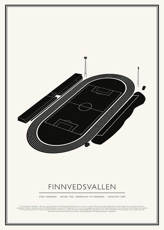 Finnvedsvallen Vintage Skiss poster-12