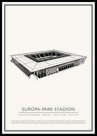 Pôster de esboço vintage do Europa-Park Stadion-0