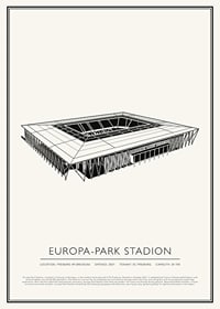 Pôster de esboço vintage do Europa-Park Stadion-1