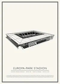 Europa-Park Stadion Vintage Sketch poster-1