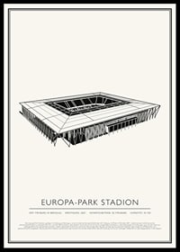 Europa-Park Stadion Vintage Skizze Poster-0