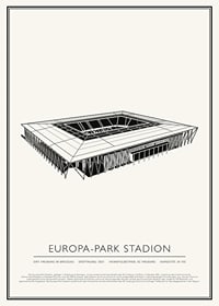 Europa-Park Stadion Vintage Skizze Poster-1