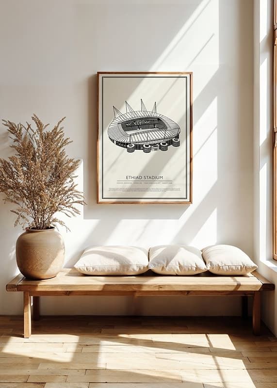 Poster Etihad Stadium Vintage Sketch 01 EN crossfade