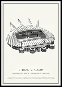 Etihad Stadium Vintage Sketch poster-0