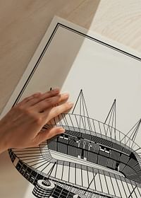 Etihad Stadium Vintage Sketch poster-3