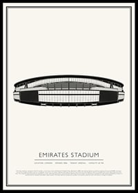 Emirates Stadium Vintage Skizzenplakat-0