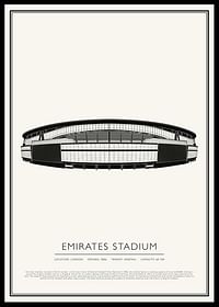 Emirates Stadium Vintage Sketch poster-0