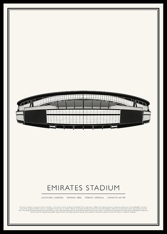 Emirates Stadium Vintage Sketch poster-12