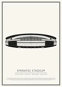 Emirates Stadium Vintage Sketch poster-1
