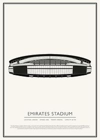 Emirates Stadium Vintage Sketch poster-1