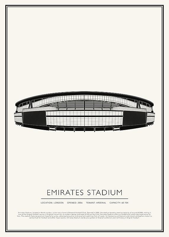 Poster Emirates Stadium Vintage Sketch 01 EN