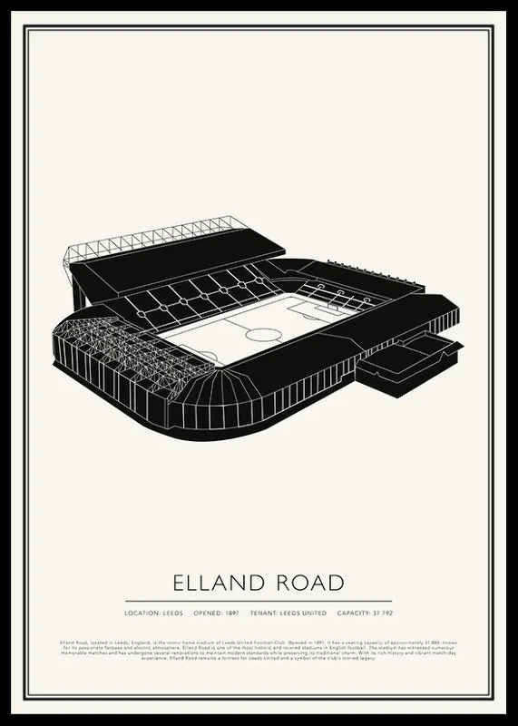 Elland Road Vintage Sketch poster-12