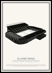 Elland Road Vintage Sketch plakat-0